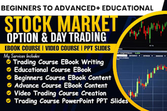 create stock market option trading futures trading video course ebook PPT slides