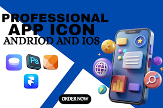 design modern app icon logo and favicon