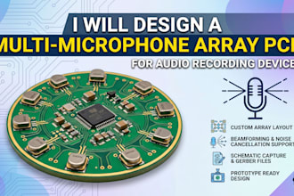 design a multi microphone array pcb for audio recording devices