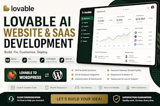 build, fix lovable ai website, lovable ai app, lovable to wordpress, mvp saas