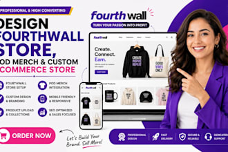 setup fourth wall store design fourthwall pod merch fourthwall ecommerce store