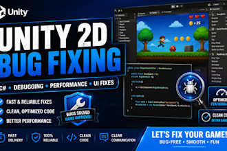 develop and fix your unity 2d game professionally