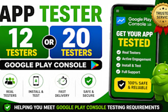 12 testers 20 testers 12 app testers 12 testers google play console 20 testers