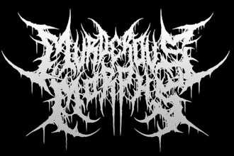 design a brutal dark grindcore metal logo for your band