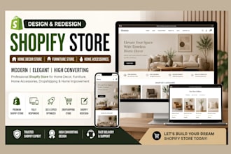 design luxury home decor shopify store furniture website home accessories store