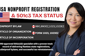 nonprofit registration, bylaws, reinstate 501c3, form 1023ez, 1023, 990, 990n