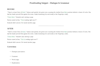 proofread your fiction manuscript for grammar and clarity