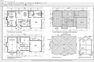 do floor, framing, foundation, roof plan, structural drawing in chief architect