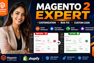be magento developer magento 2 expert customization bug fix shopify custom code
