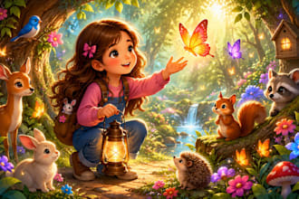 create childrens book illustrations and storybook art