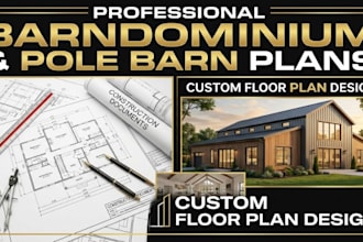 draft professional barndominium house and pole barn plans