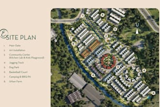 create architectural site plan or plot plan