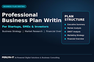 write a professional business plan for your startup or company