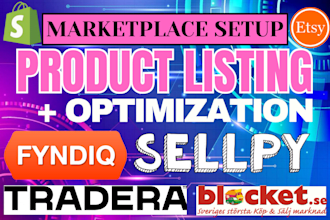 setup tradera fyndiq blocket sellpy widforss marketplace ebay product listing