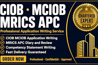 review and write your ciob, mciob, or mrics apc career documents