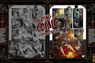 create comics from sketch to finished color