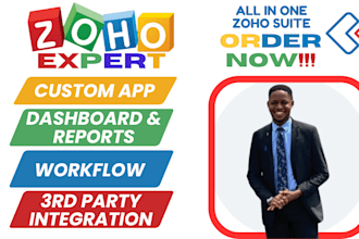 set up your zoho CRM, zoho creator, zoho campaigns, zoho form and zoho books