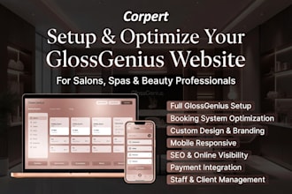 setup and optimize your glossgenius  spa booking website for salons and beauty