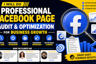 do professional facebook page audit and optimization for business growth