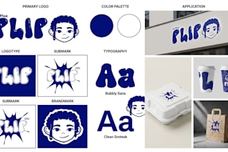design brand logo, brand identity and branding kit