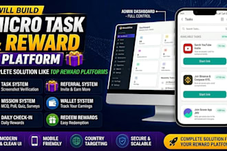micro task reward earning platform with admin panel