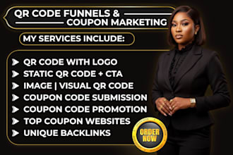 build dynamic qr code coupon marketing funnels and promo code submission