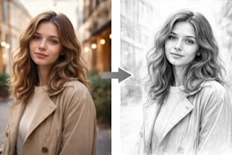 turn your photo into realistic pencil sketch portrait art