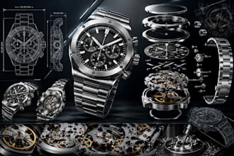 create custom watch cad designs and technical drawings for manufacturing