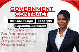 prepare professional government contract proposal, rfi, rfq and tender response