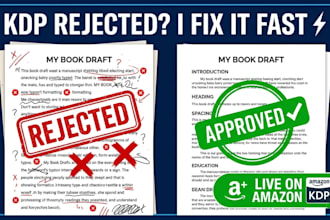 fix your amazon KDP rejected book formatting errors fast