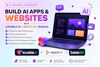 build lovable app, lovable ai website, replit ai website, base44 vibe coding app