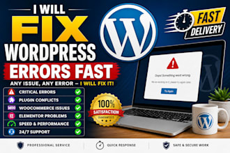 fix wordpress issues, errors, bugs, and website problems