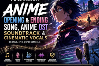 compose anime opening ending song anime ost soundtrack and cinematic vocals