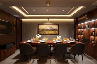 craft 3d interior office, 3d coffee shop, cafe, rendering bar, restaurant design