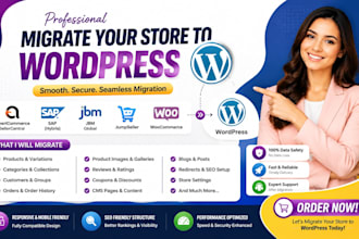migrate americommerce sellercental sap jbm jumpseller kibocommerce to wordpress