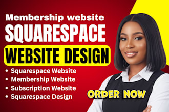 build squarespace website, membership website and subscription website