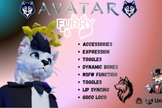 custom 3d character model vrchat avatar furry anime avi character of your oc