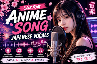 create a custom anime song with japanese vocals