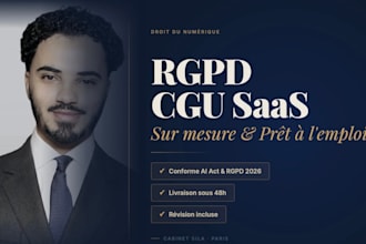 draft custom saas terms and gdpr policies