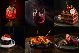 create food photography for restaurants and cafes