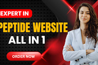 design a professional peptide, biotech, pharmaceutical or medical web