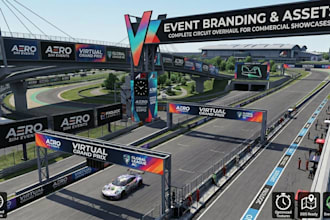create branded assetto corsa track with commercial event ready assets