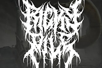 design an unreadable extreme metal logo for your band