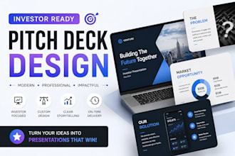 design a professional pitch deck presentation for investors and startups