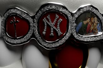 create custom 3d grillz design teeth jewelry 3d jewelry design cad and rendering