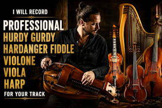 record professional mandolin, banjo, bass guitar, double bass, and zhonghu