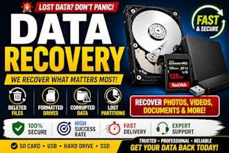 recover deleted formatted or corrupted data from sd card usb drive and hard disk