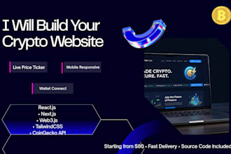 create a modern crypto, blockchain, nft, and web3 website