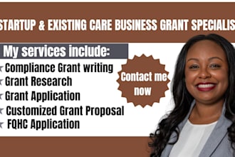 do start up healthcare grant writing,  research, write home care grant proposal