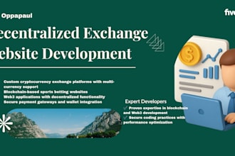 build crypto exchange platform, crypto sport bet site, blockchain app, web3 site